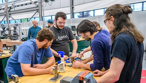 Students at CNC Skills Day